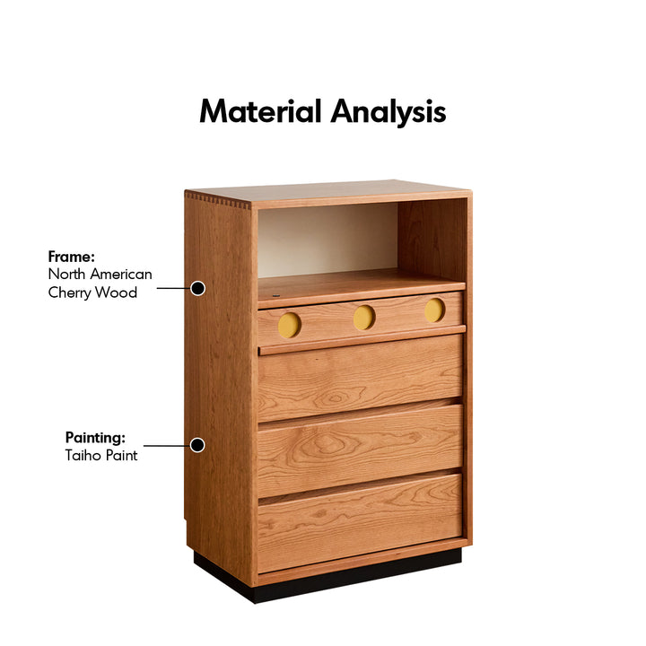 Scandinavian cherry wood chest of drawers timeless 5 detail 12.