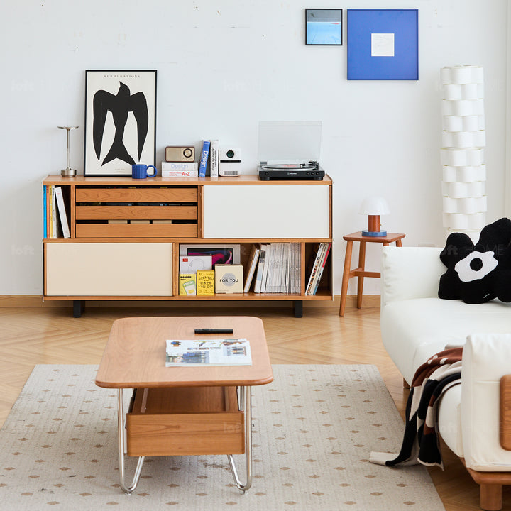 Scandinavian cherry wood side cabinet timeless detail 15.
