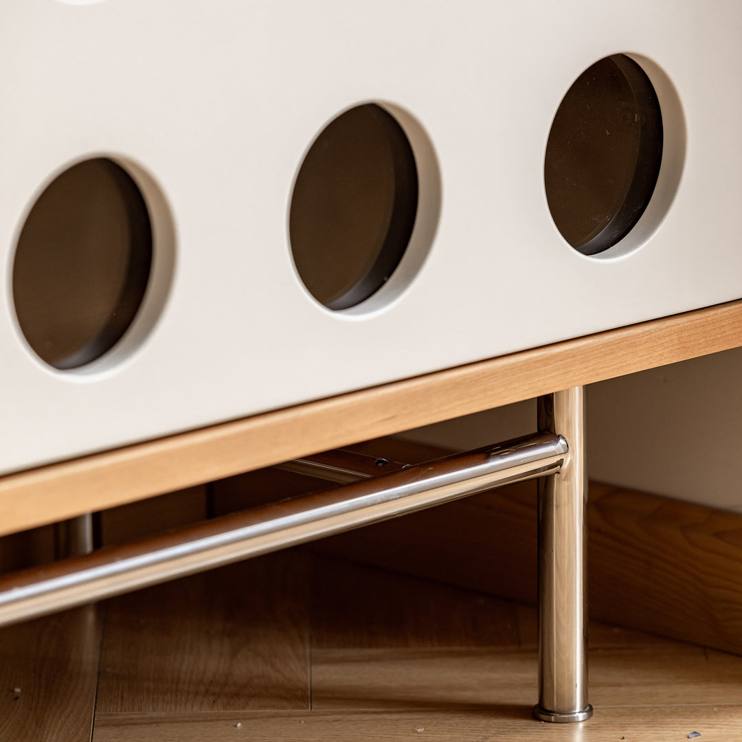 Scandinavian cherry wood sintered stone cabinet timeless in real life style.