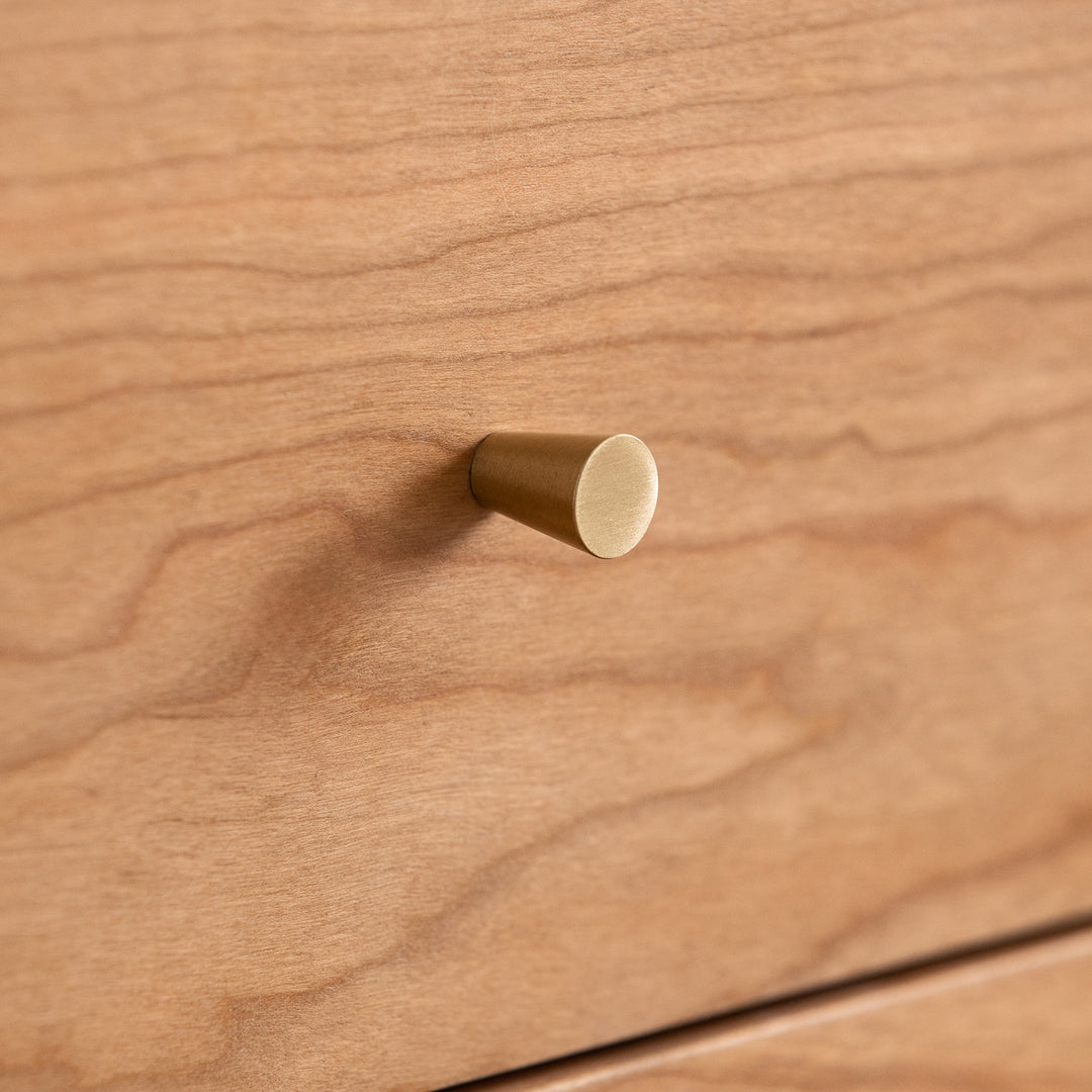 Scandinavian cherry wood tv console green environmental situation.