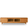 Scandinavian Cherry Wood TV Console GREEN