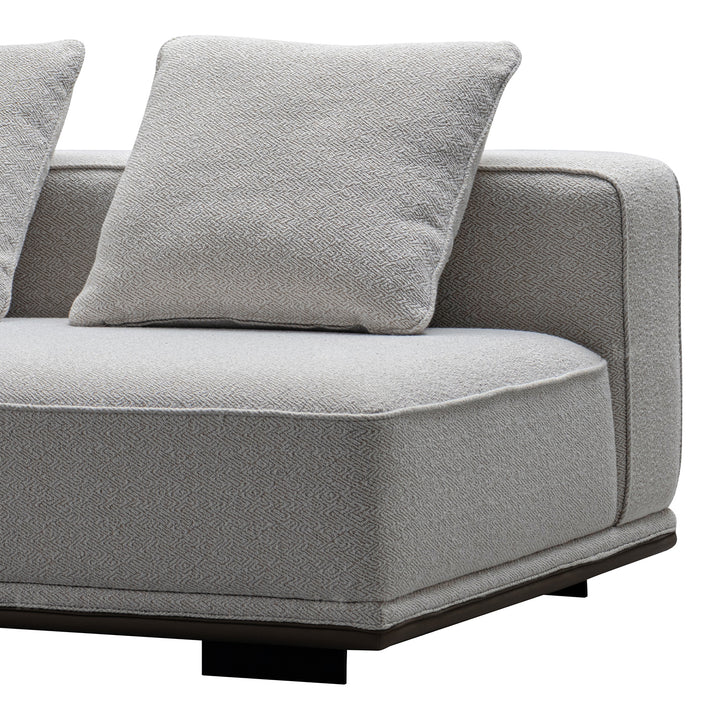 Scandinavian Mixed Weave Fabric Modular Armless 2 Seater Sofa ELEGANZA