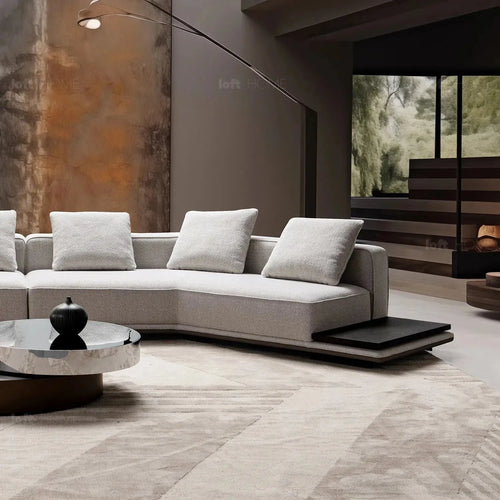 Minimalist Mixed Weave Fabric Modular L Shape Sectional Sofa ELEGANZA 1+L Good to Know Preview-1