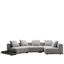Minimalist Mixed Weave Fabric Modular L Shape Sectional Sofa ELEGANZA 2+L