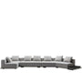 Minimalist Mixed Weave Fabric Modular L Shape Sectional Sofa ELEGANZA 4+L