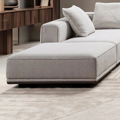 Minimalist Mixed Weave Fabric Modular Ottoman ELEGANZA Good to Know Preview-1