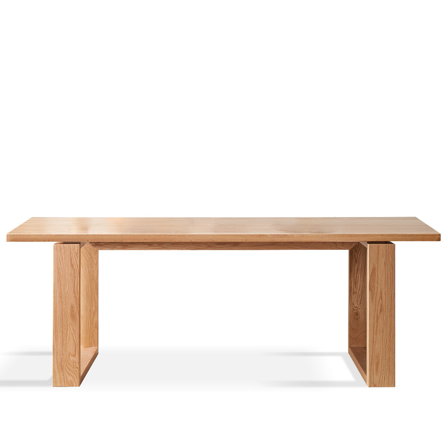Scandinavian Oak Wood Dining Table KUMO White Background