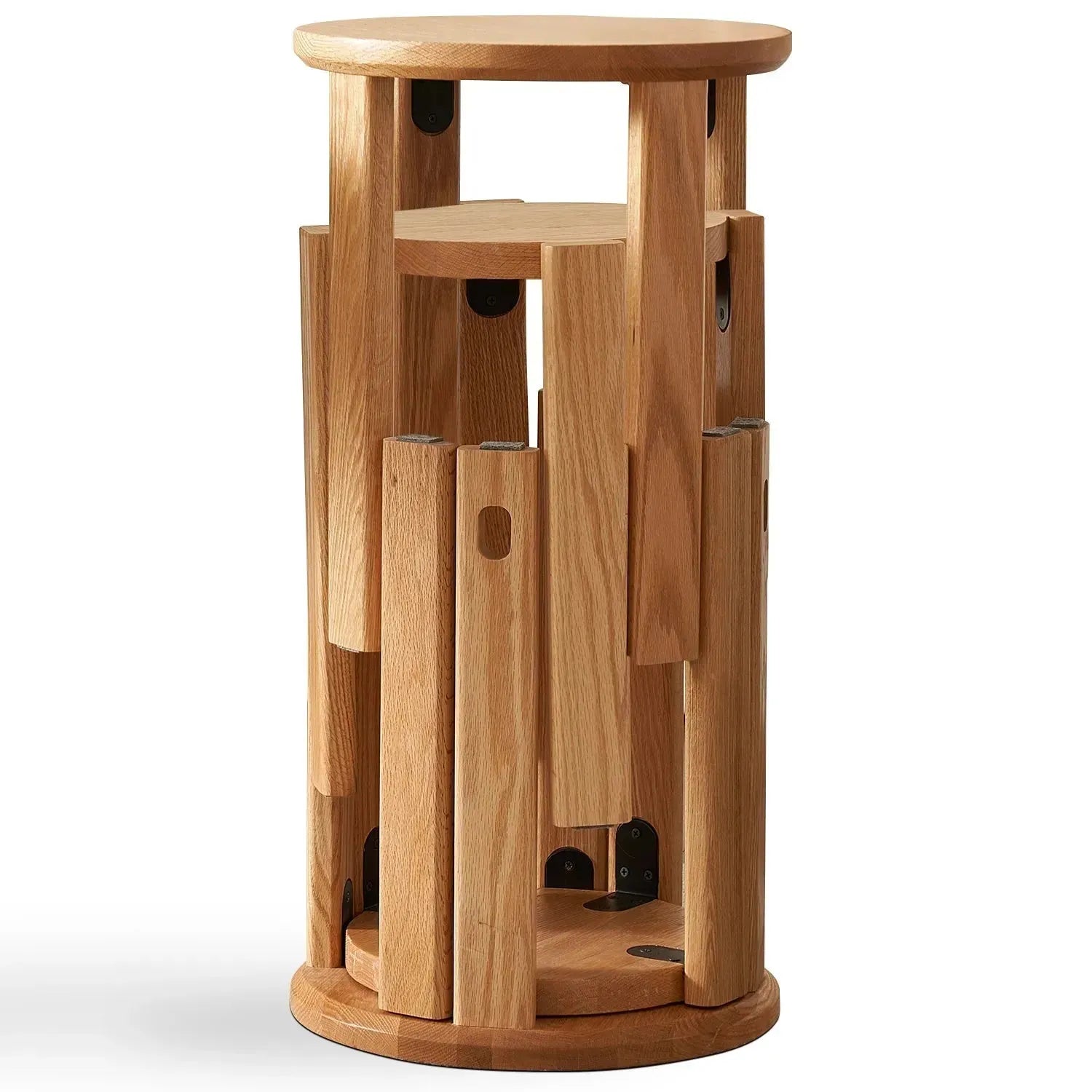 Stackable Stools Timber Scandinavian Oak Wood Stackable Stool HARVEST – LOFT HOME
