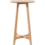 Scandinavian Oak Wood Veneer Round Bar Table ORBIT