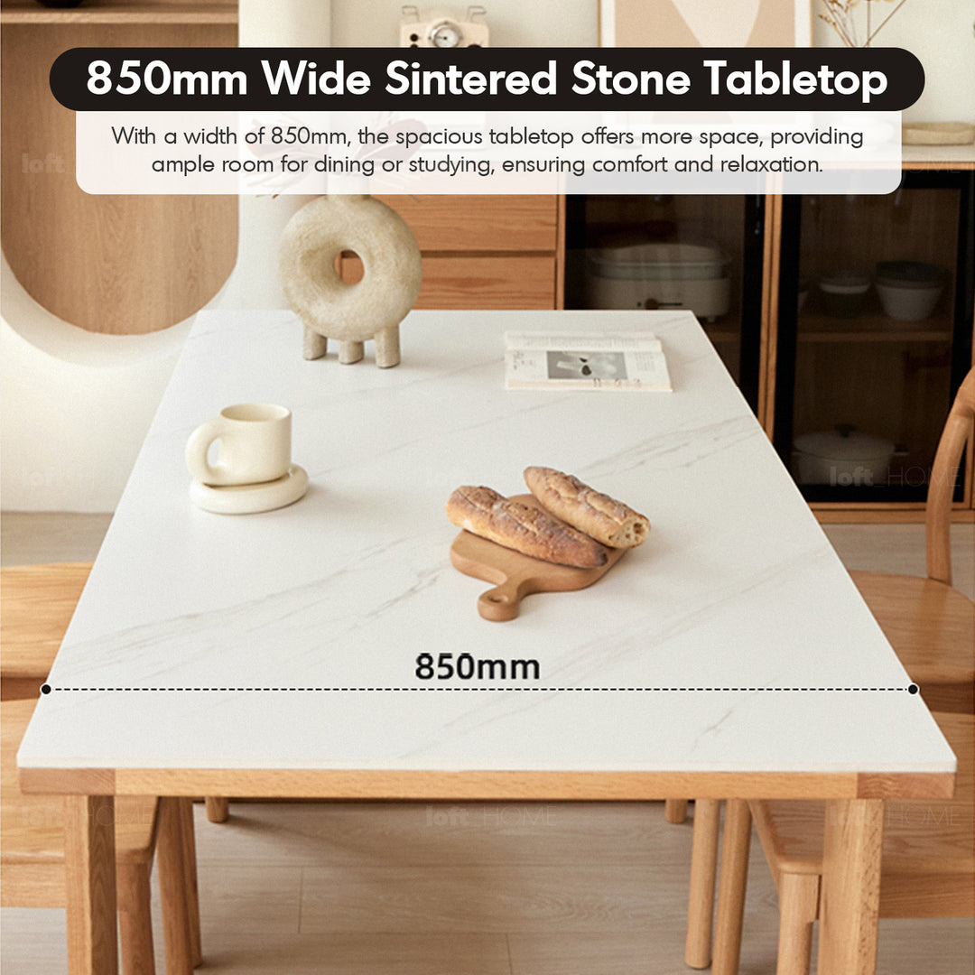 Scandinavian Sintered Stone Dining Table CLASSIC DINE Detail