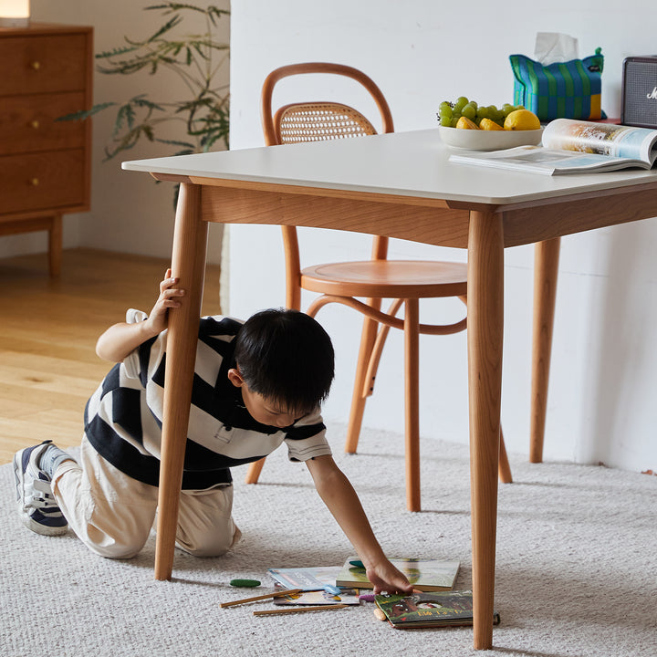 Scandinavian sintered stone dining table green detail 3.
