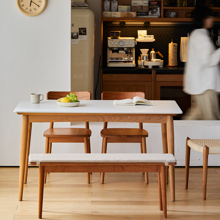 Scandinavian sintered stone dining table green material variants.
