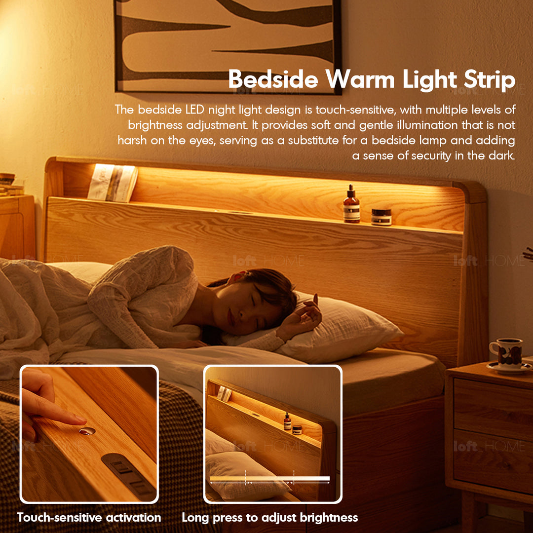 Scandinavian Wood Bed CLASSICDREAM Close-up