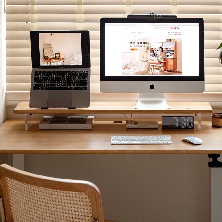 Scandinavian wood desktop monitor stand shelf aeris size charts.