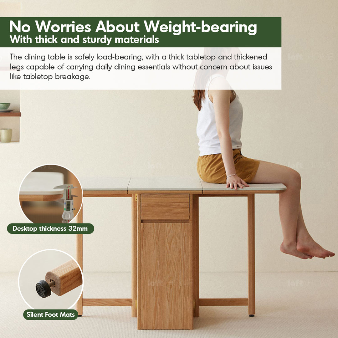 Scandinavian Wood Foldable Dining Table HEMU Conceptual