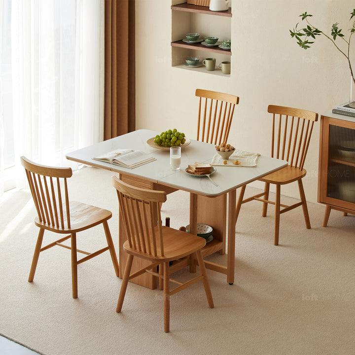 Scandinavian Wood Foldable Dining Table HEMU Detail 2