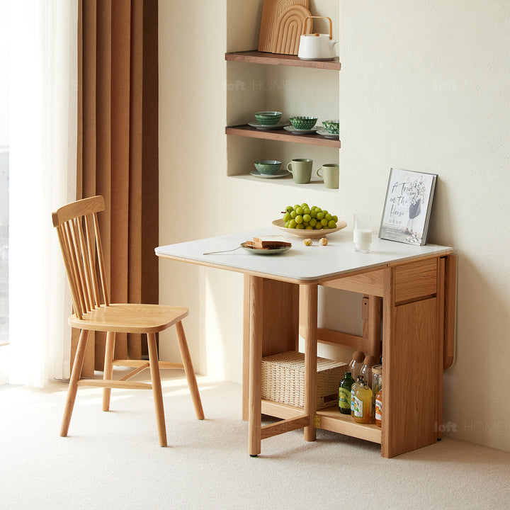 Scandinavian Wood Foldable Dining Table HEMU Detail 6