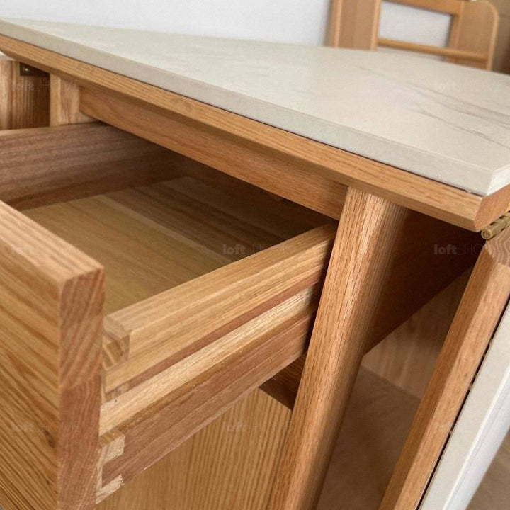 Scandinavian Wood Foldable Dining Table HEMU Detail 7