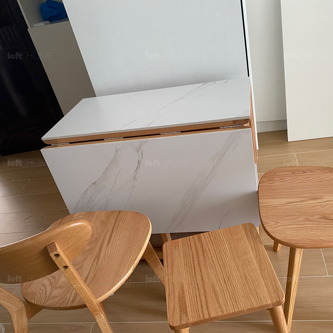 Scandinavian Wood Foldable Dining Table HEMU Detail 10