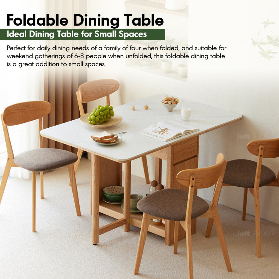 Scandinavian Wood Foldable Dining Table HEMU Color Swatch