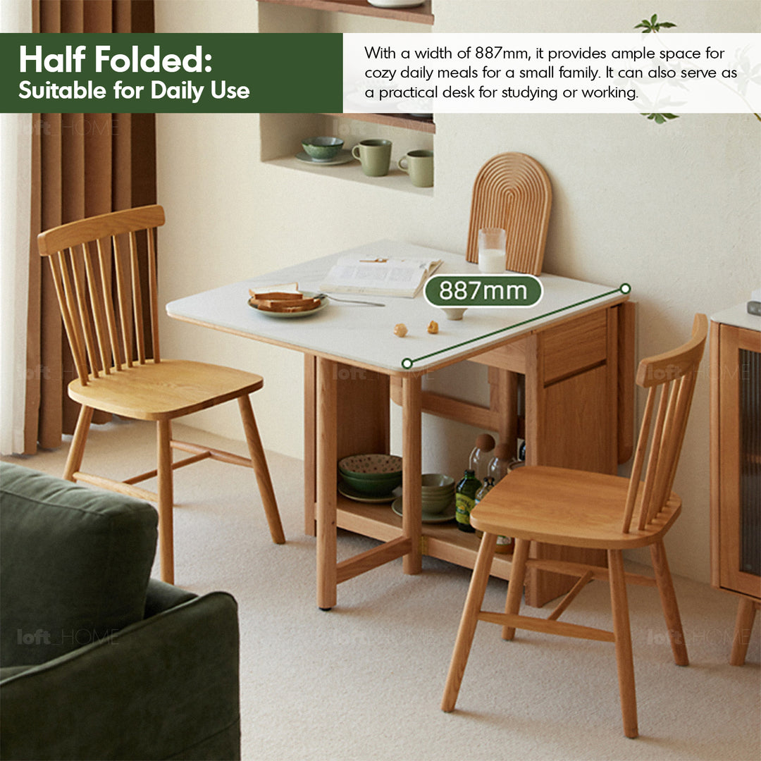 Scandinavian Wood Foldable Dining Table HEMU Color Variant