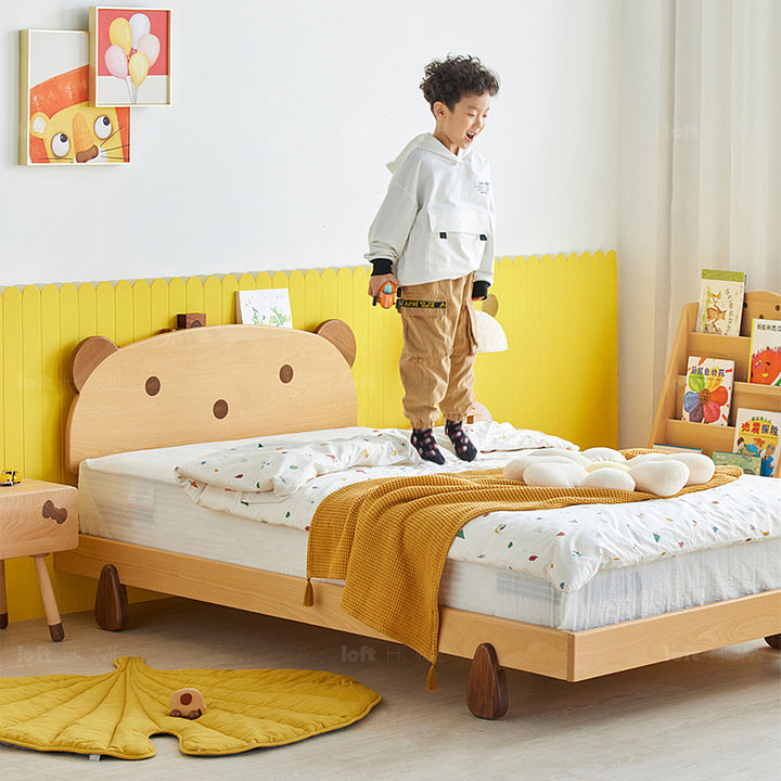 Scandinavian Wood Kids Bed BEAR Still Life
