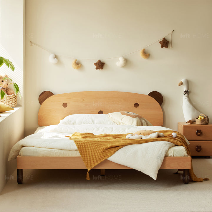 Scandinavian Wood Kids Bed BEAR Color Variant
