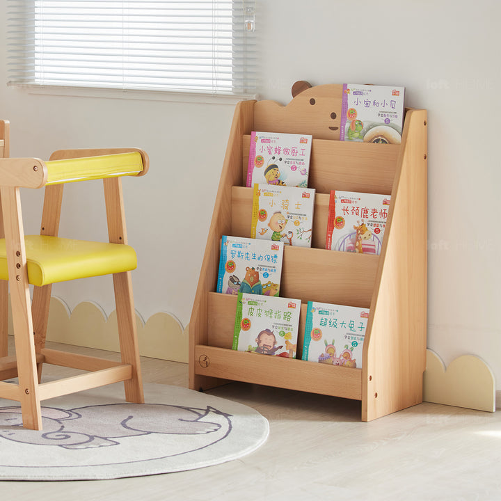 Scandinavian Wood Kids Bookshelf 5 Layers BEAR Color Variant
