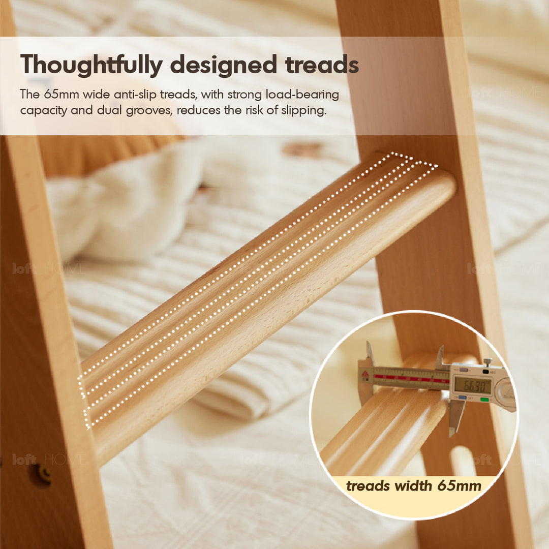 Scandinavian Wood Kids Bunk Bed BEAR Detail