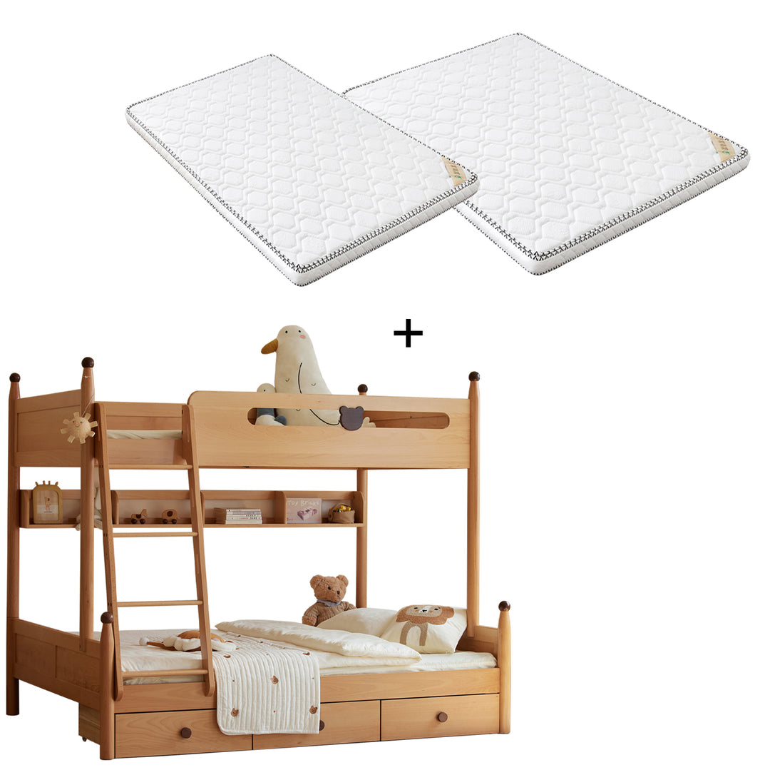 Scandinavian Wood Kids Bunk Bed With Storage BEAR Detail 1
