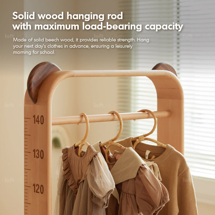 Scandinavian Wood Kids Cloth Hanger With Drawer TEDDY Still Life