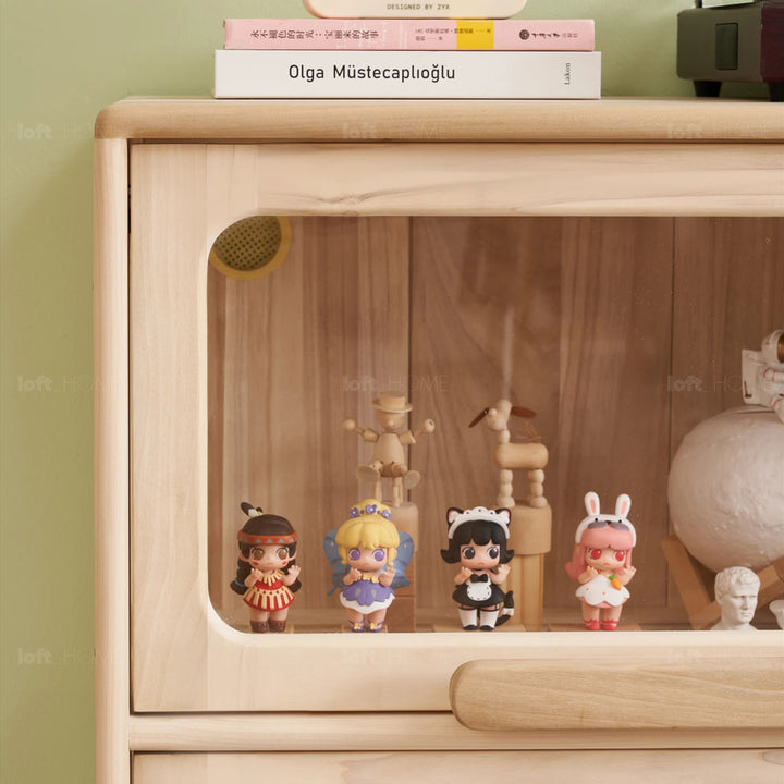 Scandinavian Wood Kids Display Cabinet JOY Detail 1