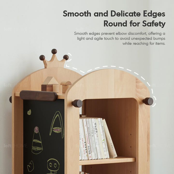 Scandinavian Wood Kids Revolving Shelf CROWN Environmental