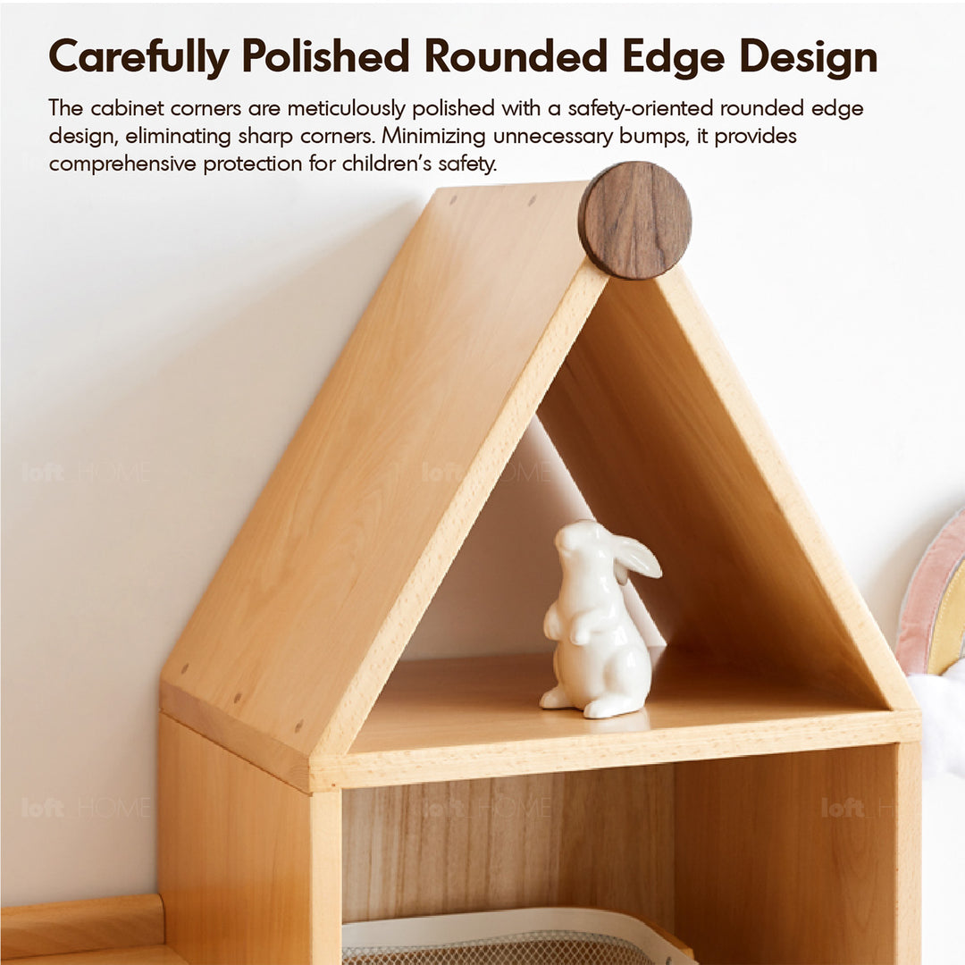 Scandinavian Wood Kids Shelf HOUSE Layered