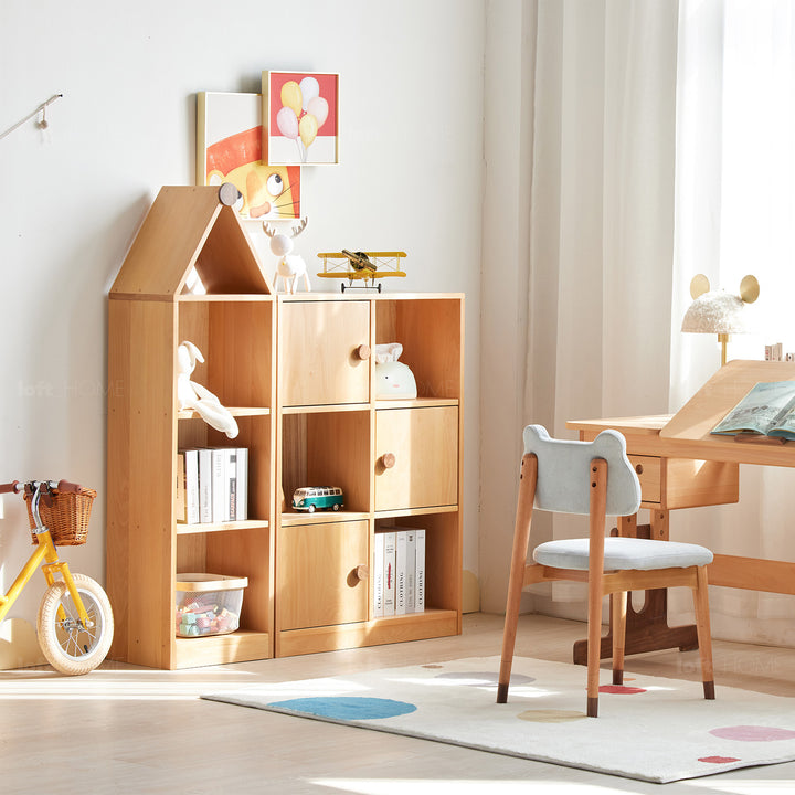 Scandinavian Wood Kids Shelf HOUSE Color Variant