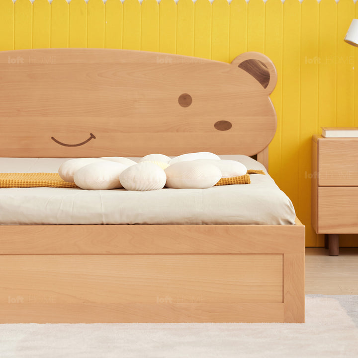Scandinavian Wood Kids Storage Bed BEAR Life Style