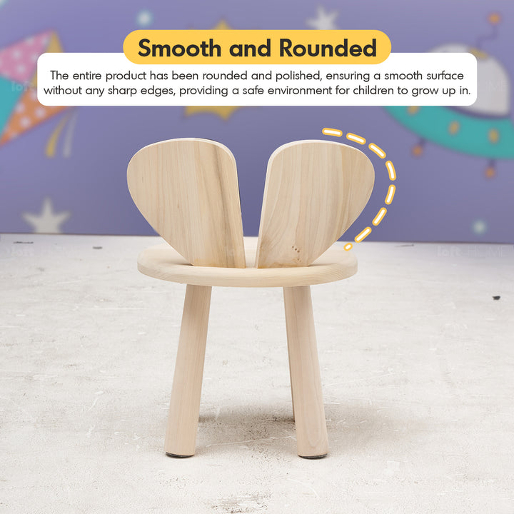 Scandinavian Wood Kids Study Chair BLISS In-context