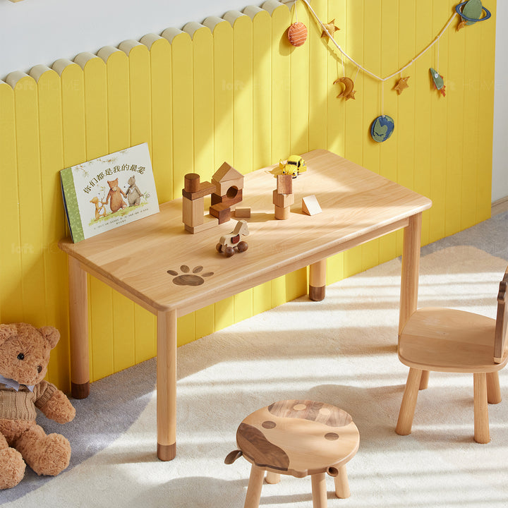Scandinavian Wood Rectangle Kids Table BEAR Life Style