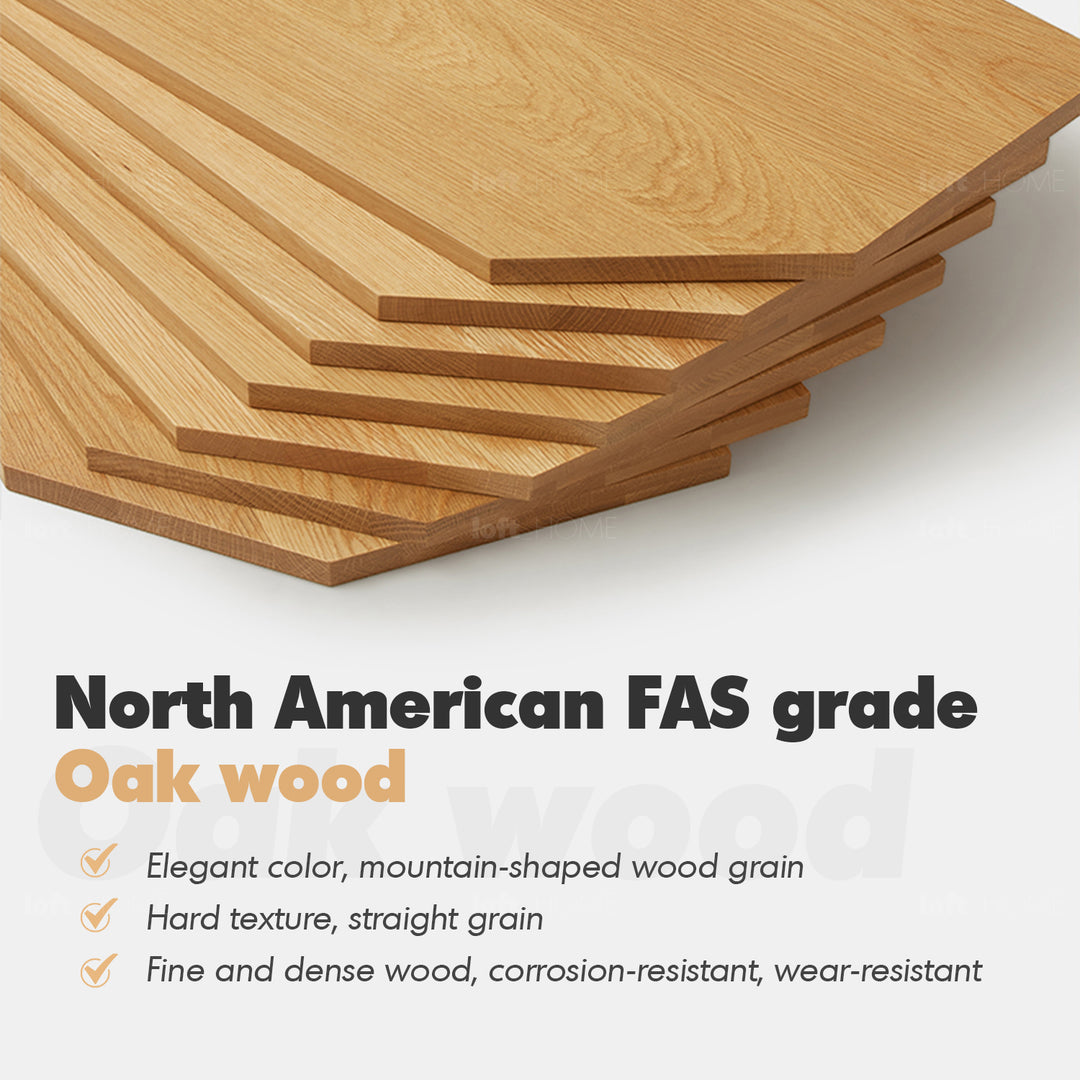 Scandinavian Wood Study Desk TWIN LAYER Detail 1