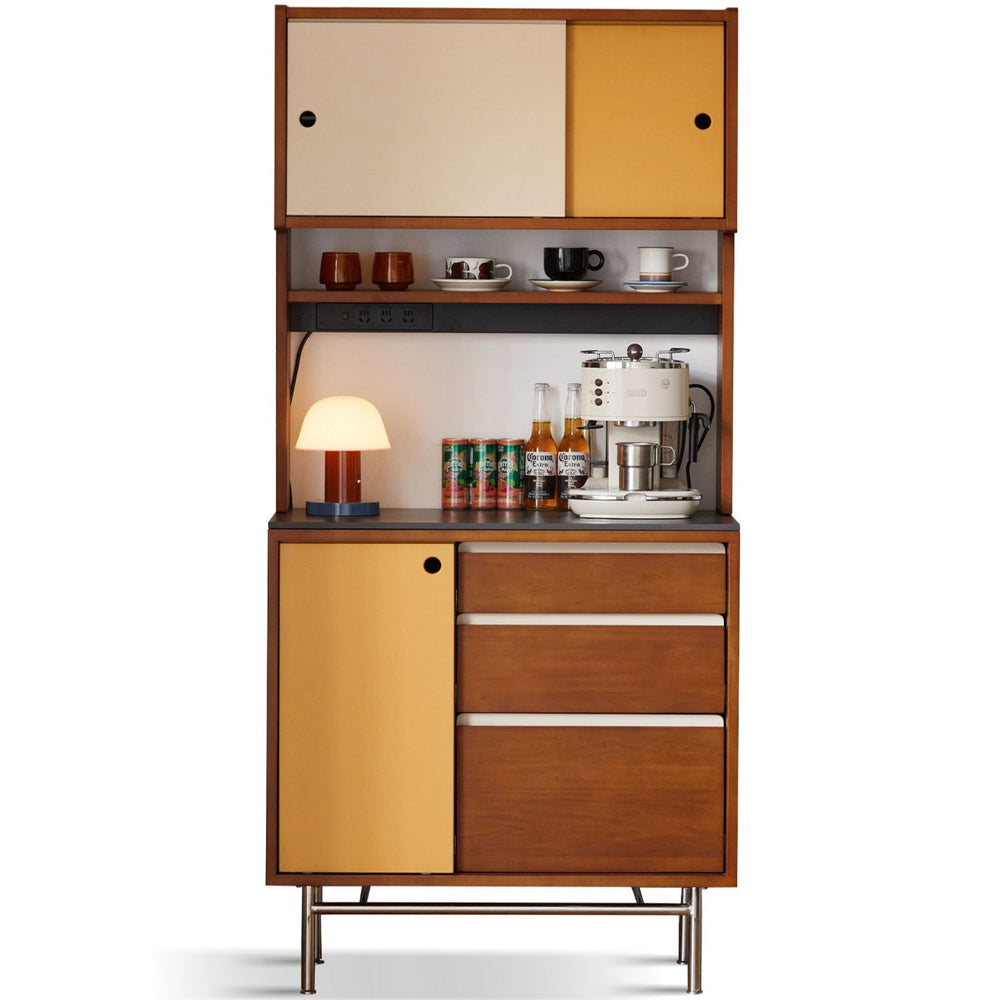 Vintage boxwood storage side cabinet easebar in white background.