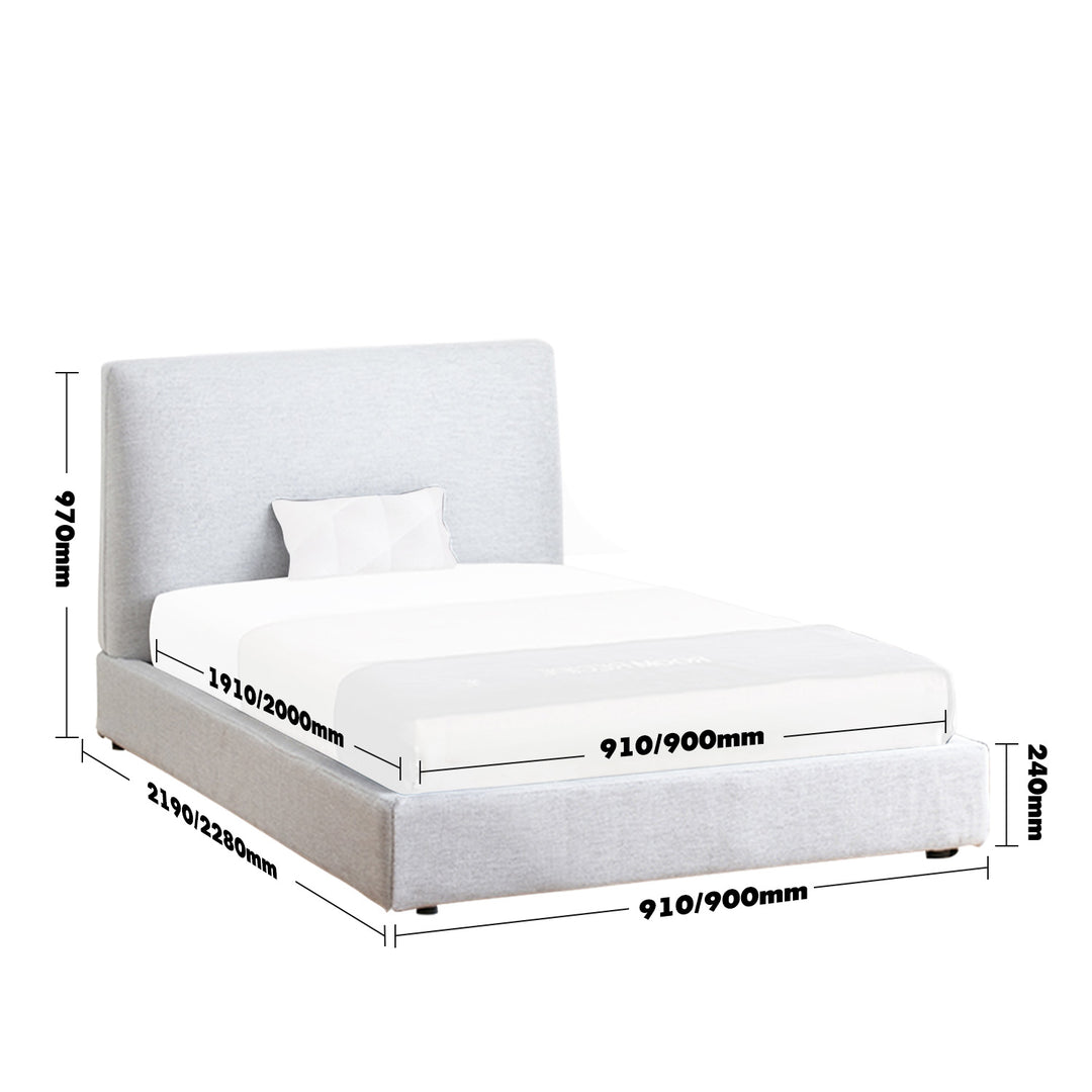 Minimalist Fabric Bed LINES