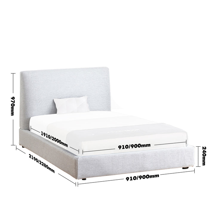 Minimalist Fabric Bed LINES