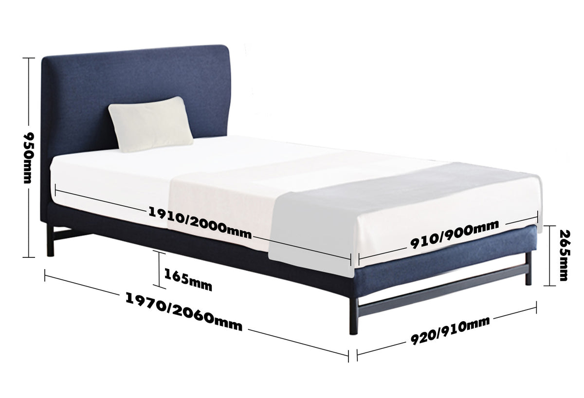 Minimalist Fabric Bed NOR Size Chart_2