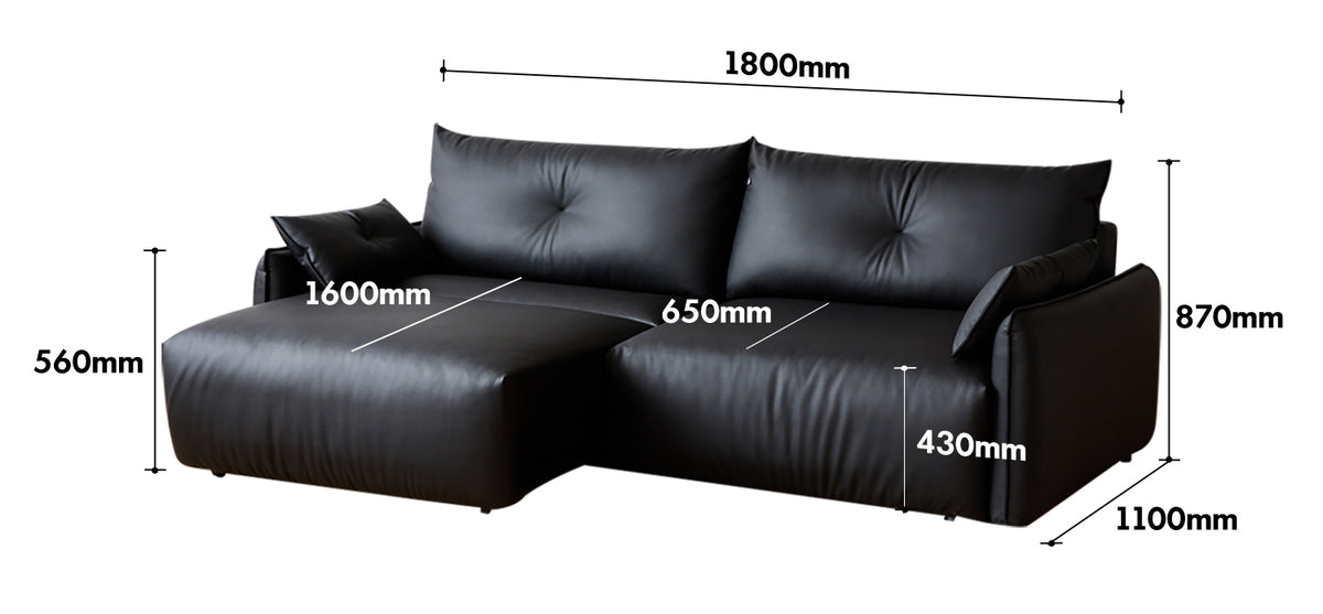Modern Microfiber Leather Electric Recliner 2 Seater Sofa EVENA Size Chart