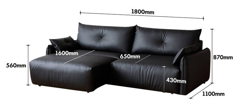Modern Microfiber Leather Electric Recliner 2 Seater Sofa EVENA Size Chart
