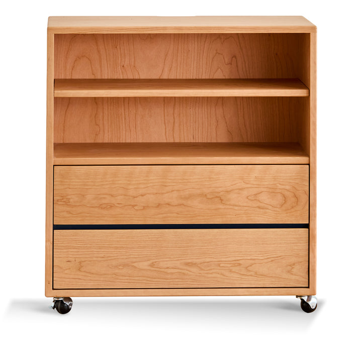 Scandinavian-cherry-wood-modular-cabinet-time in still life.