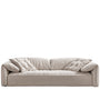 Cream Suede Fabric 3 Seater Sofa CASABLANCA