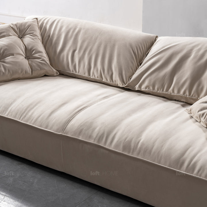 Contemporary suede fabric 4 seater sofa casablanca environmental situation.