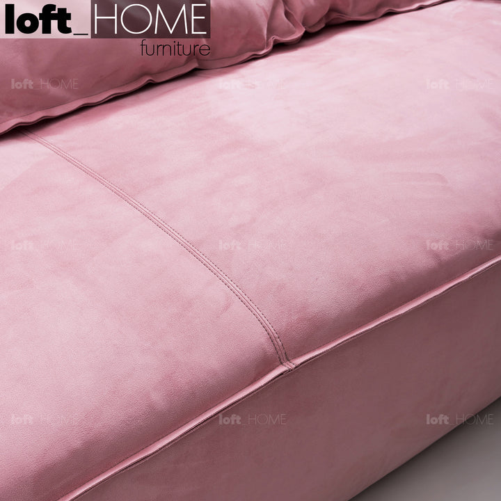 Contemporary suede fabric 4 seater sofa casablanca detail 1.