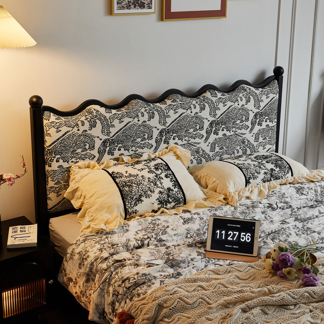 Vintage ash wood bed regal material variants.